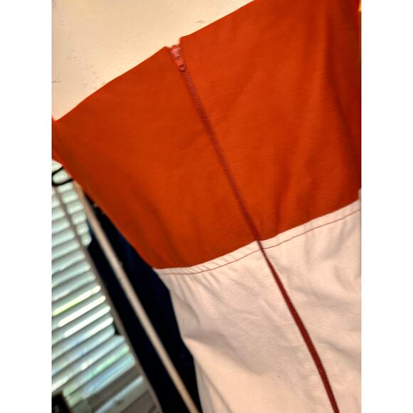 Retro 1970s Orange and Cream Jumpsuit - Picture 10 of 11